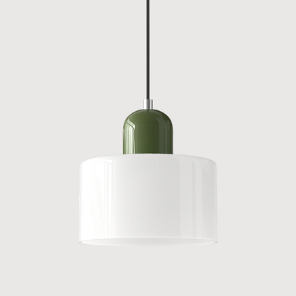 Hanglamp Retro met Glazen Cilinderkap en Verstelbare Ophoogte