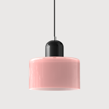 Hanglamp Retro met Glazen Cilinderkap en Verstelbare Ophoogte