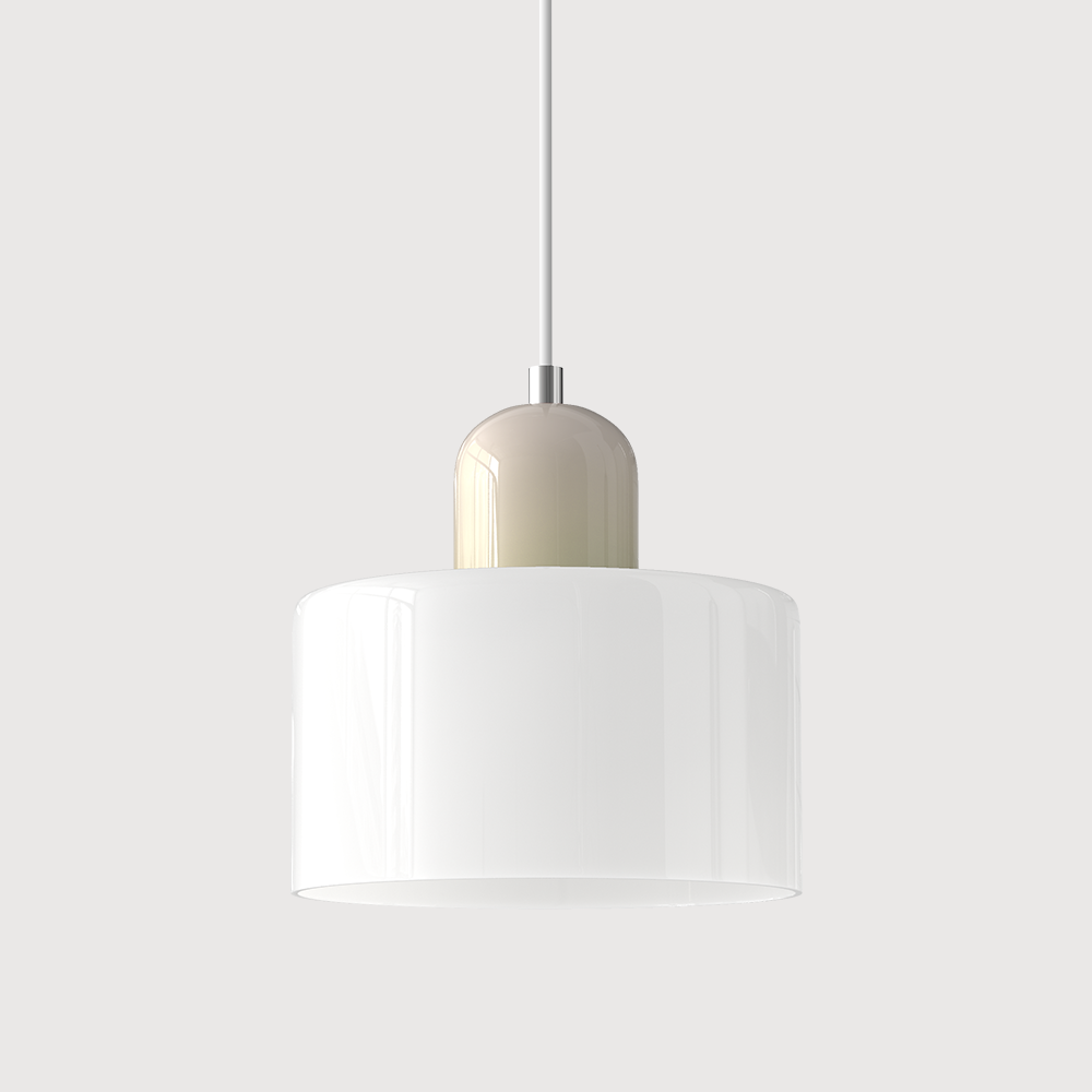 Hanglamp Retro met Glazen Cilinderkap en Verstelbare Ophoogte