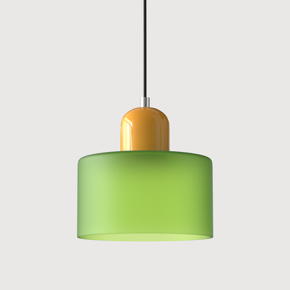 Hanglamp Retro met Glazen Cilinderkap en Verstelbare Ophoogte