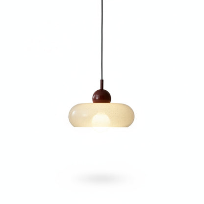 Hanglamp Retro met Glazen Kap en Ronde Fitting