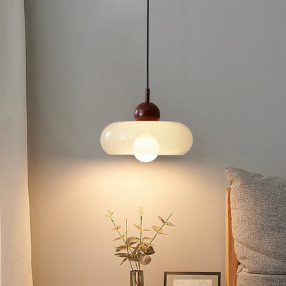 Hanglamp Retro met Glazen Kap en Ronde Fitting
