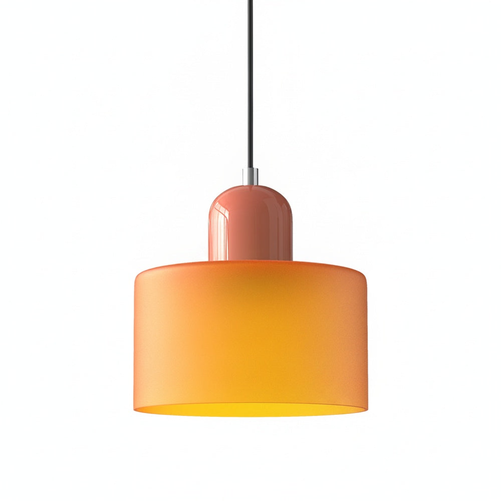 Hanglamp Retro met Glazen Kap en Verstelbare Kabellengte