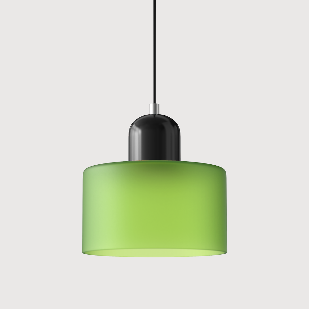 Hanglamp Retro met Glazen Kap en Verstelbare Kabellengte