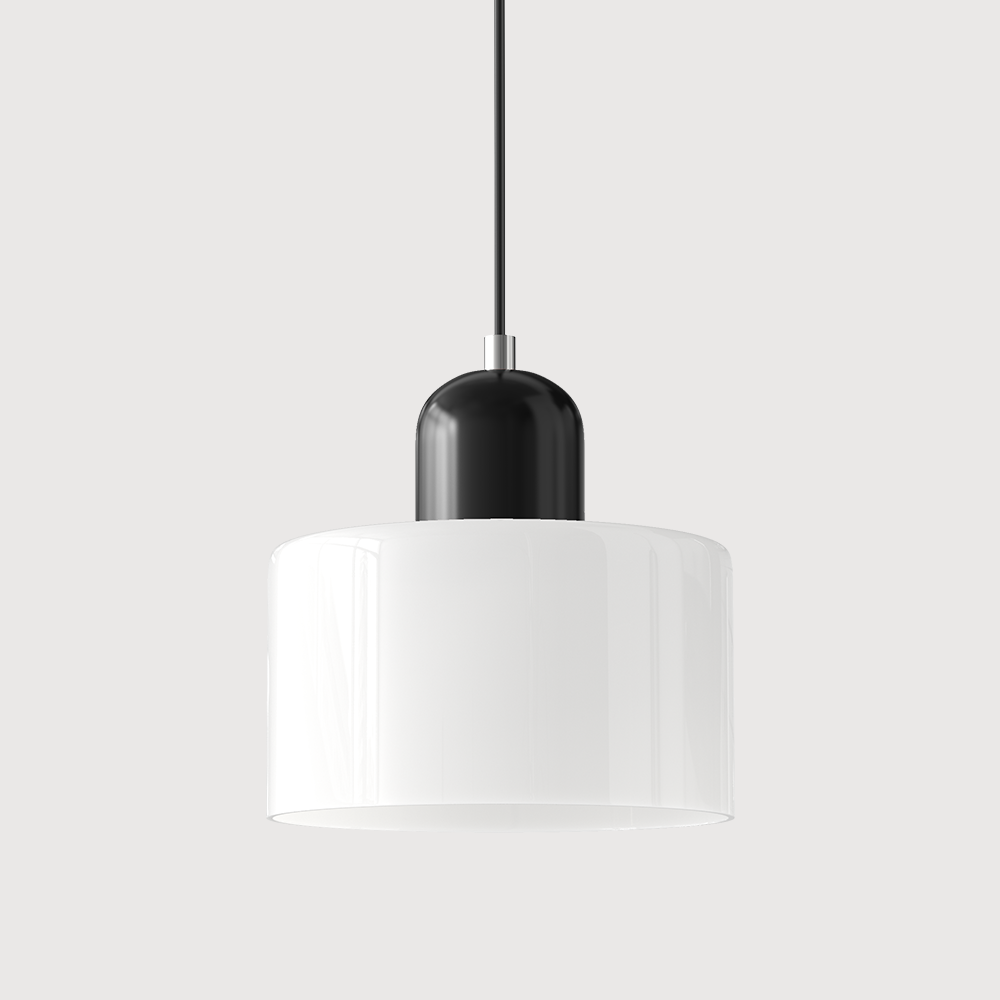 Hanglamp Retro met Glazen Kap en Verstelbare Kabellengte