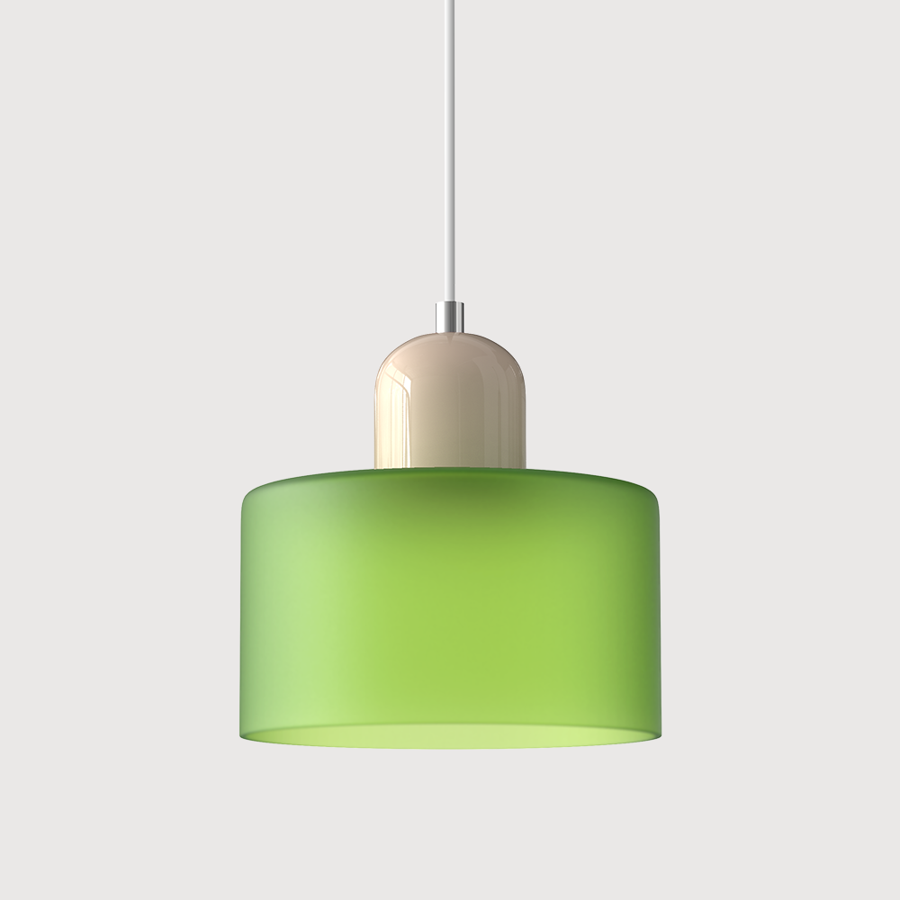 Hanglamp Retro met Glazen Kap en Verstelbare Kabellengte