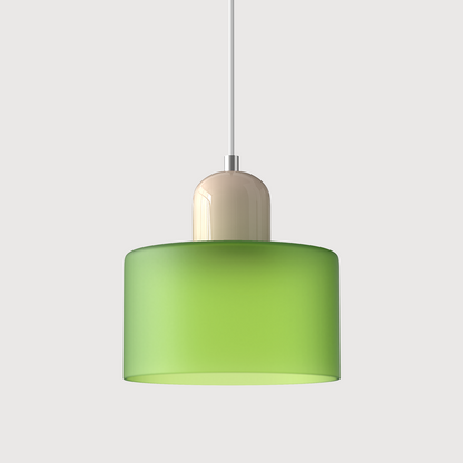 Hanglamp Retro met Glazen Kap en Verstelbare Kabellengte