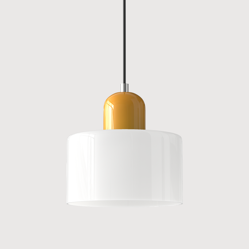 Hanglamp Retro met Glazen Kap en Verstelbare Kabellengte