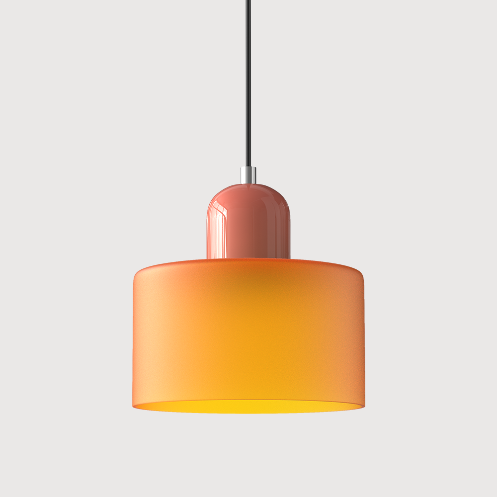 Hanglamp Retro met Glazen Kap en Verstelbare Kabellengte
