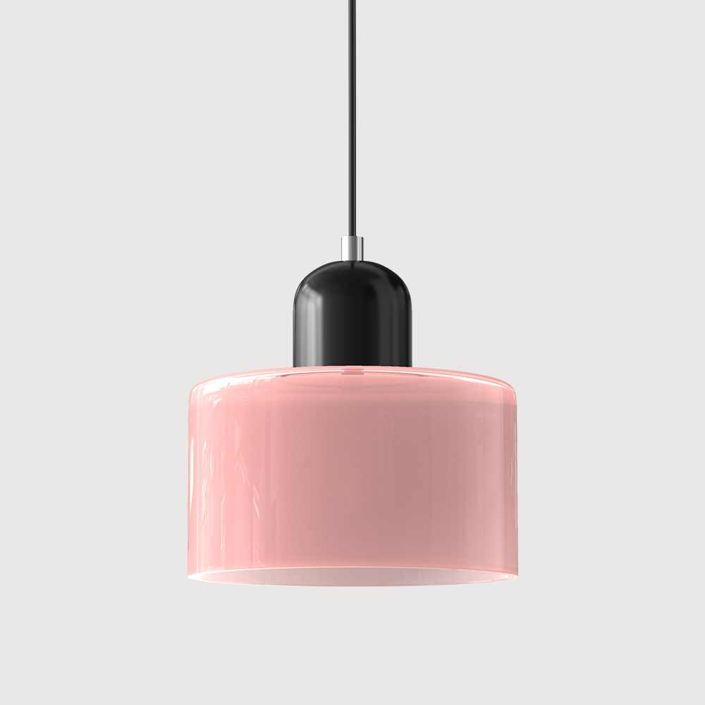 Hanglamp Retro met Glazen Kap en Verstelbare Kabellengte
