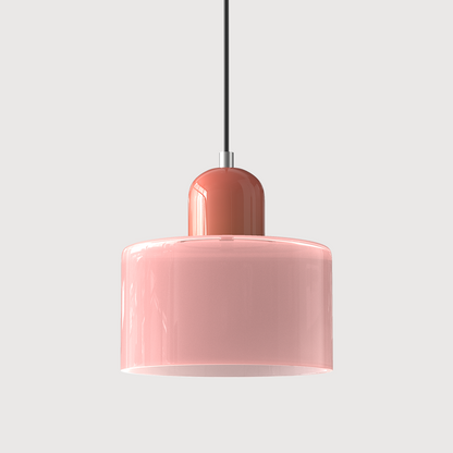 Hanglamp Retro met Glazen Kap en Verstelbare Kabellengte