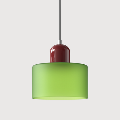 Hanglamp Retro met Glazen Kap en Verstelbare Kabellengte