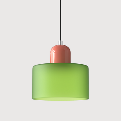 Hanglamp Retro met Glazen Kap en Verstelbare Kabellengte
