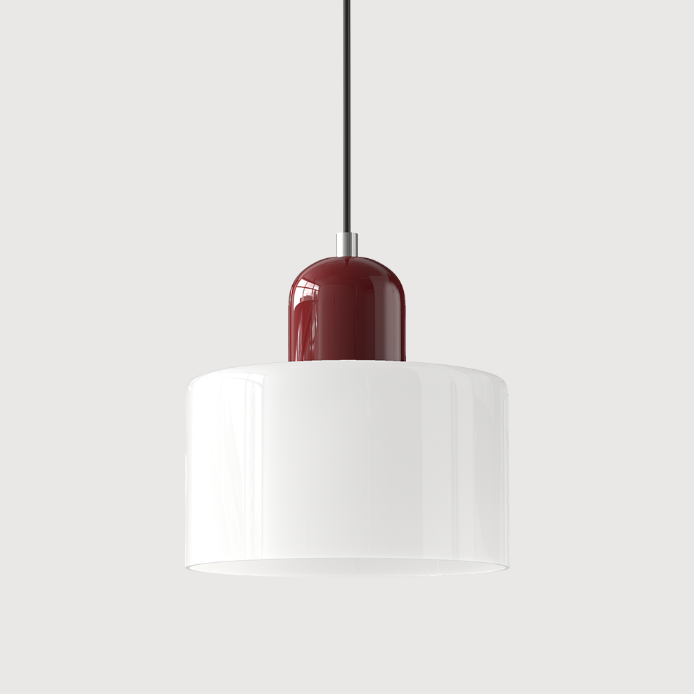 Hanglamp Retro met Glazen Kap en Verstelbare Kabellengte