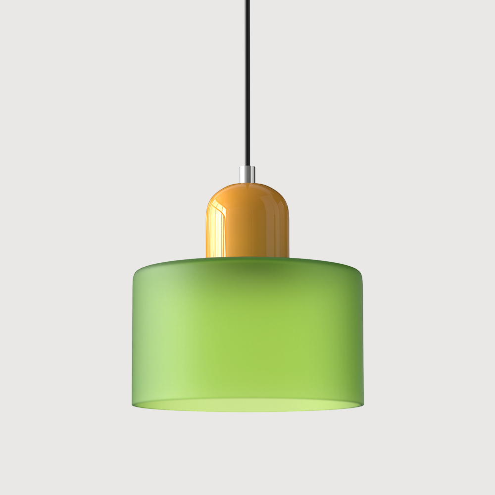 Hanglamp Retro met Glazen Kap en Verstelbare Kabellengte