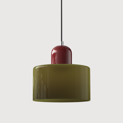Hanglamp Retro met Glazen Kap en Verstelbare Kabellengte