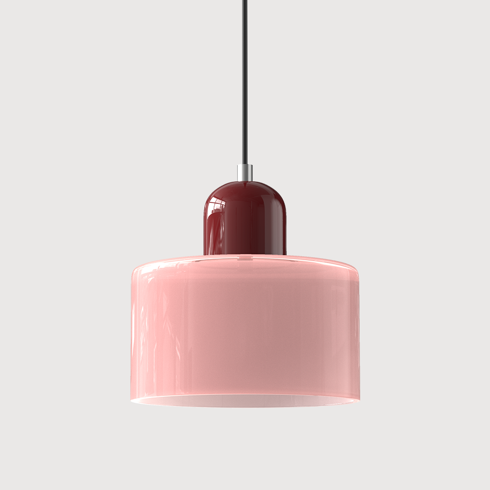 Hanglamp Retro met Glazen Kap en Verstelbare Kabellengte