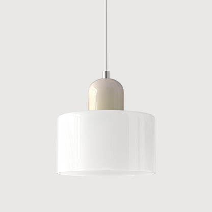 Hanglamp Retro met Glazen Kap en Verstelbare Kabellengte