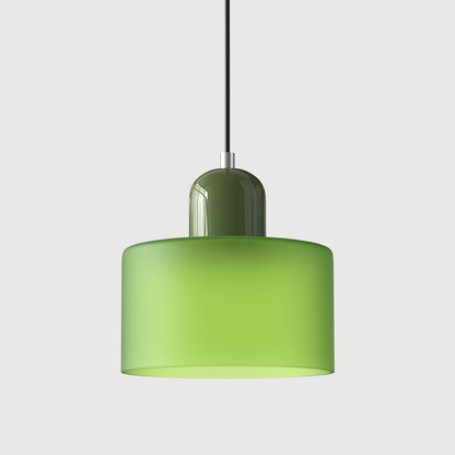 Hanglamp Retro met Glazen Kap en Verstelbare Kabellengte