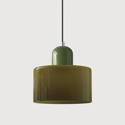 Hanglamp Retro met Glazen Kap en Verstelbare Kabellengte