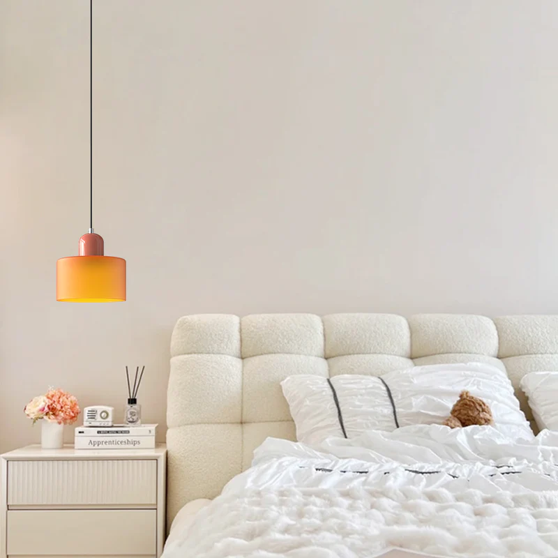 Hanglamp Retro met Glazen Kap en Verstelbare Kabellengte