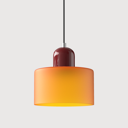 Hanglamp Retro met Glazen Kap en Verstelbare Kabellengte