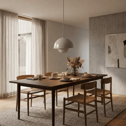 Hanglamp Retro met Halfronde Kap en Zichtbare Binnenbol