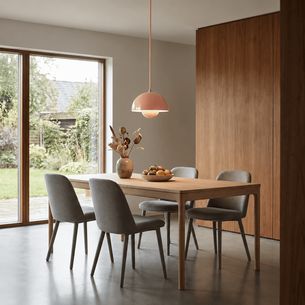Hanglamp Retro met Halfronde Kap en Zichtbare Binnenbol ##POS:8##
