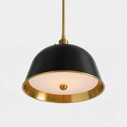 Hanglamp Retro met Koepelkap en Messing Binnenzijde