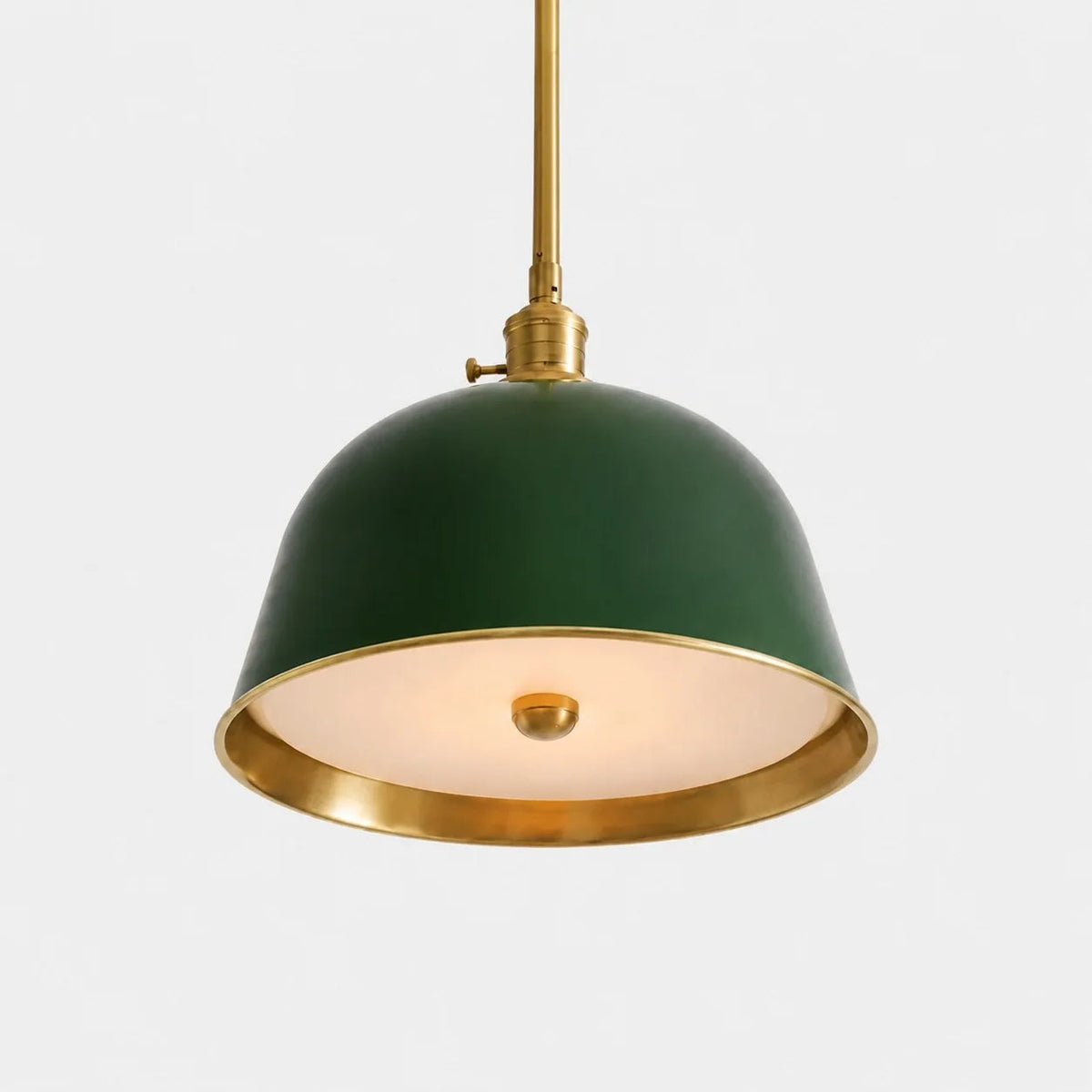 Hanglamp Retro met Koepelkap en Messing Binnenzijde