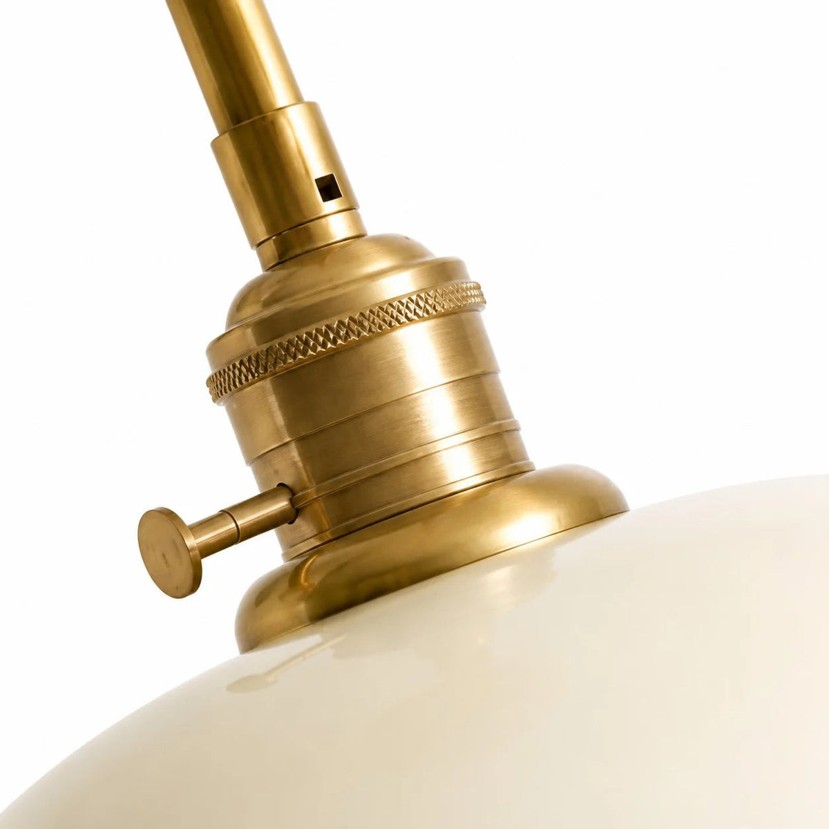 Hanglamp Retro met Koepelkap en Messing Binnenzijde