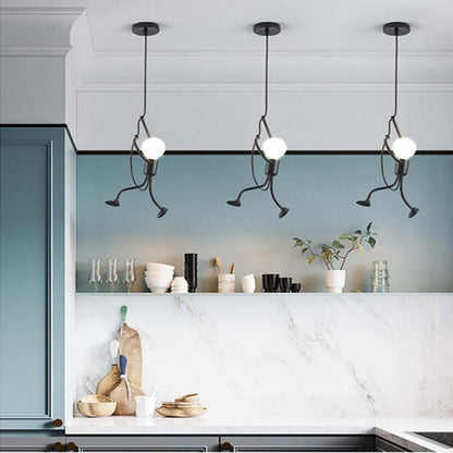 Hanglamp Retro met Poppenvormig Design en Verstelbare Hoogte