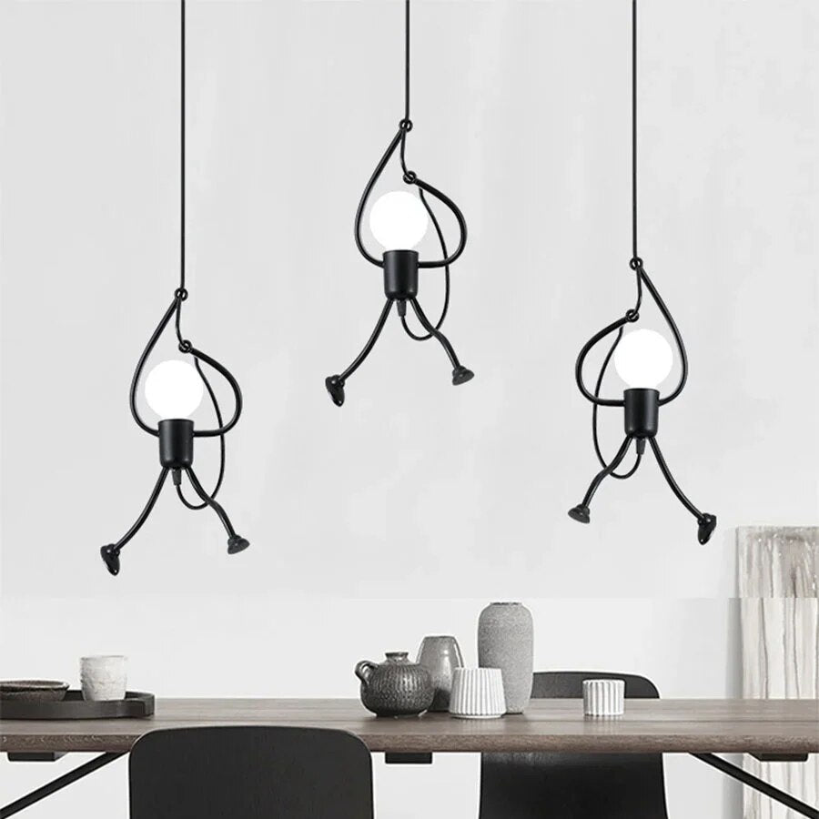Hanglamp Retro met Poppenvormig Design en Verstelbare Hoogte