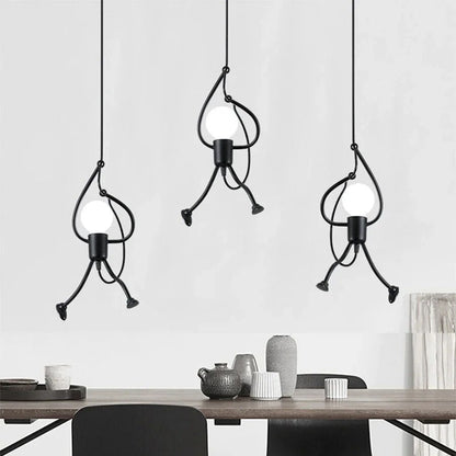 Hanglamp Retro met Poppenvormig Design en Verstelbare Hoogte