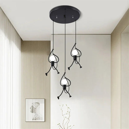 Hanglamp Retro met Poppenvormig Design en Verstelbare Hoogte