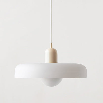 Hanglamp Retro met Schijfvormige Glazen Kap en Verstelbare Hoogte