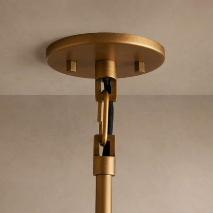 Hanglamp Retro met Schijfvormige Kap en Opaalglzen Bol