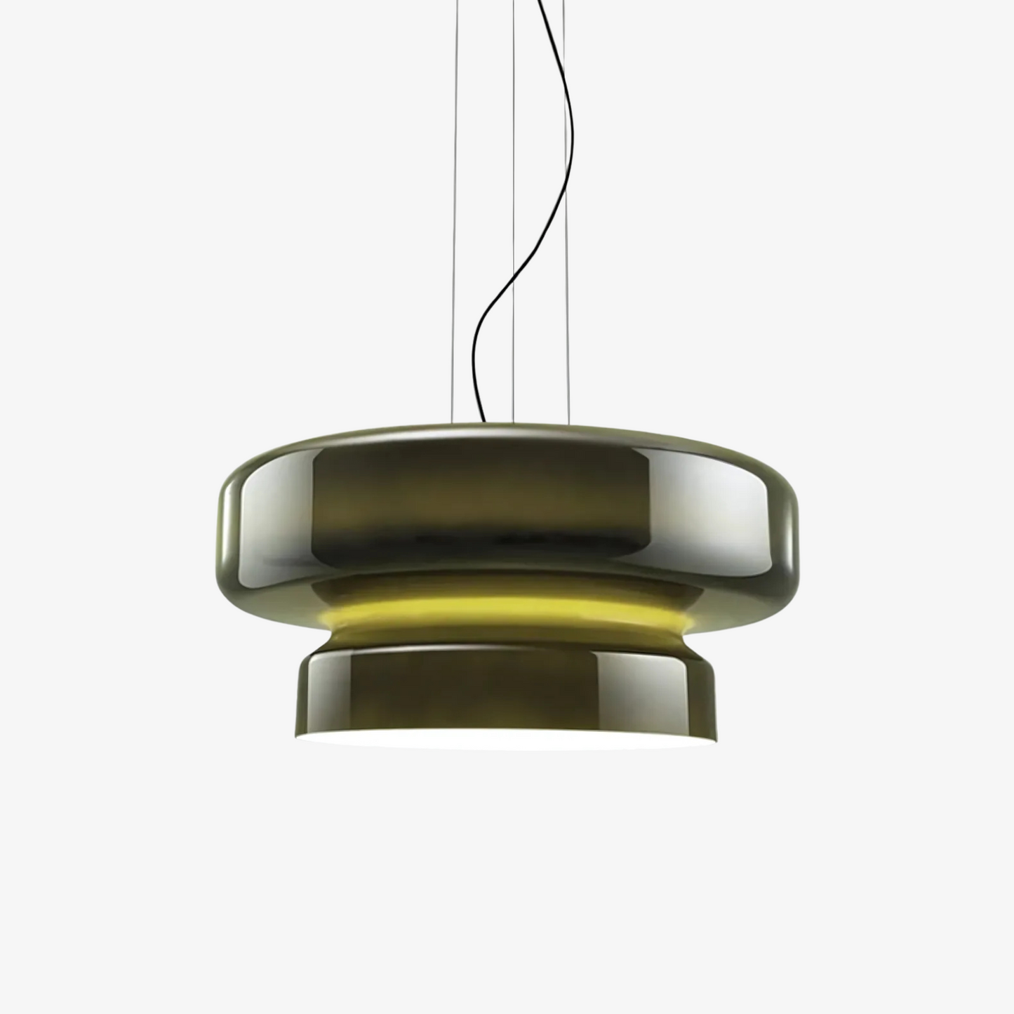 Hanglamp Retro met Tweelaagsig Glazen Kap en Verstelbare Hoogte