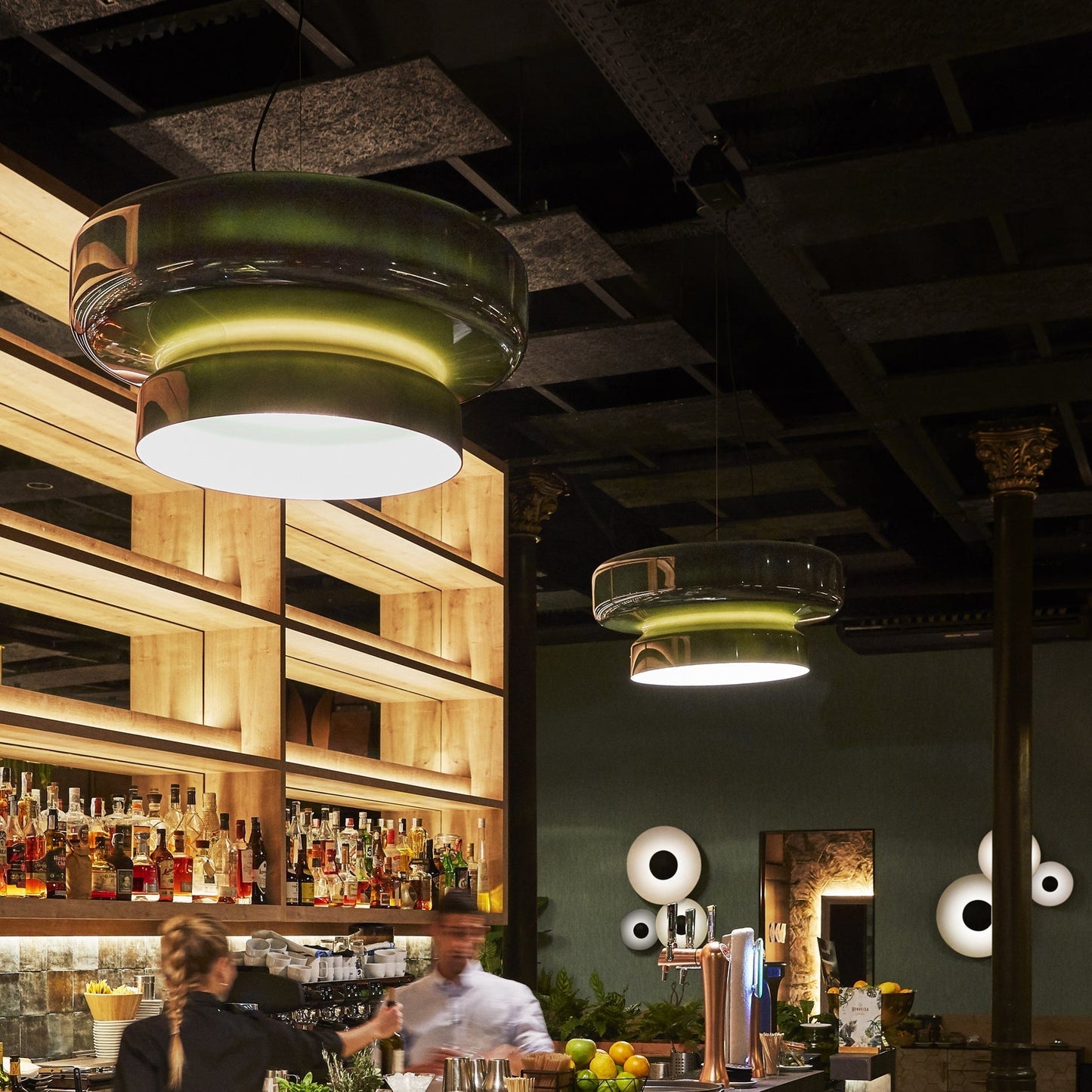 Hanglamp Retro met Tweelaagsig Glazen Kap en Verstelbare Hoogte