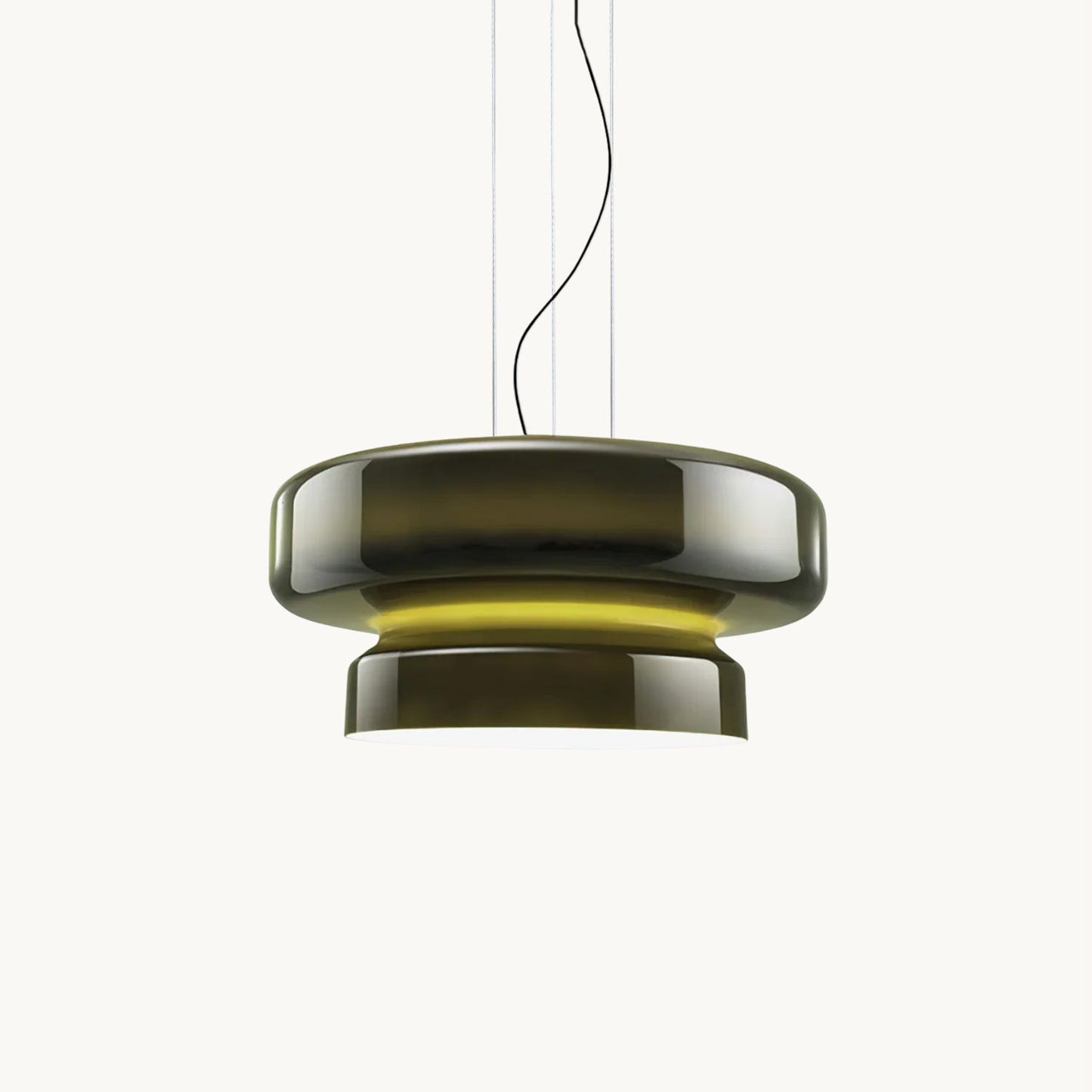 Hanglamp Retro met Tweelaagsig Glazen Kap en Verstelbare Hoogte
