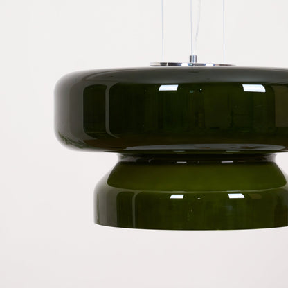 Hanglamp Retro met Tweelaagsig Glazen Kap en Verstelbare Hoogte