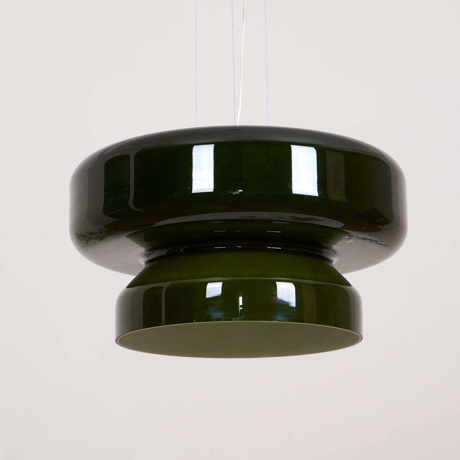 Hanglamp Retro met Tweelaagsig Glazen Kap en Verstelbare Hoogte
