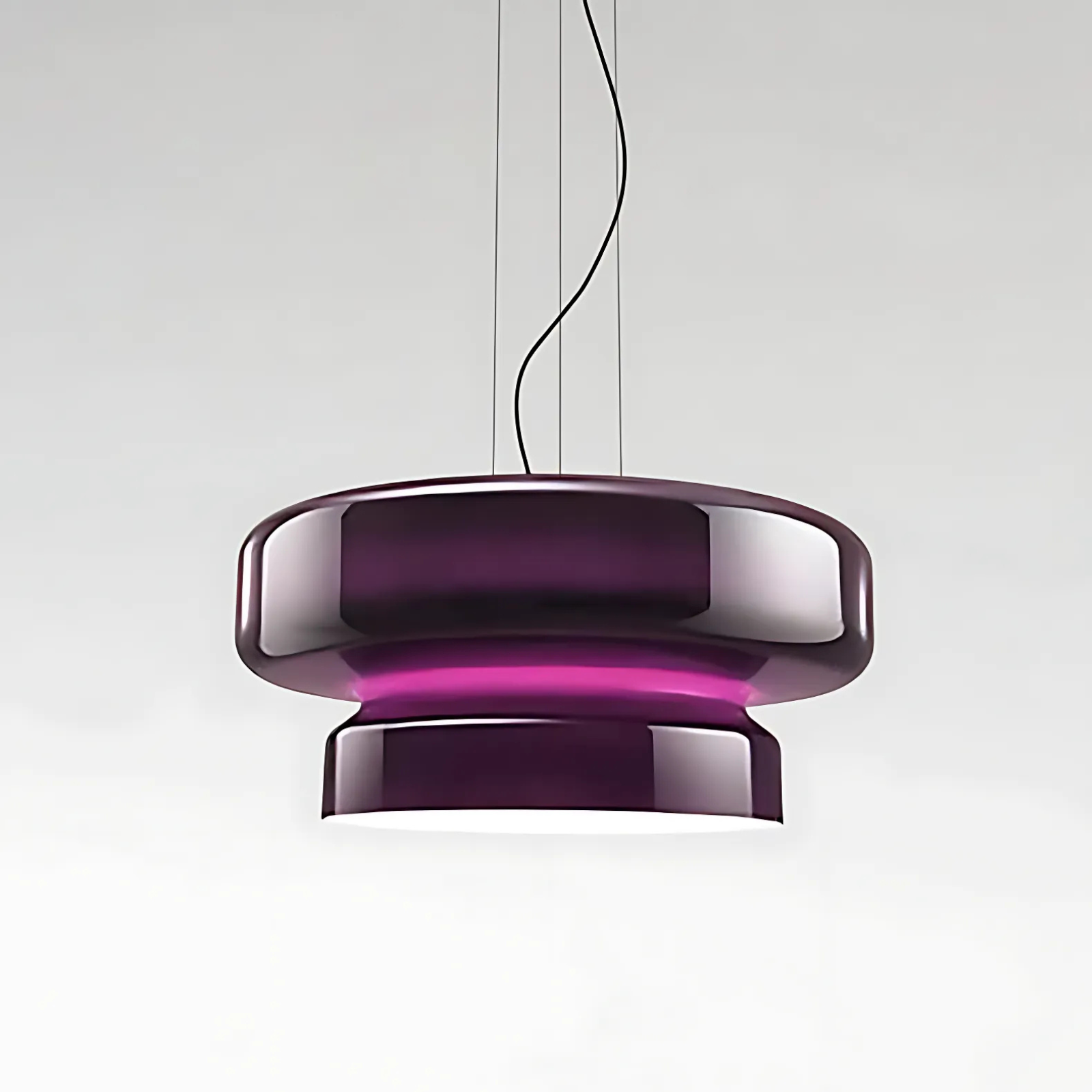 Hanglamp Retro met Tweelaagsig Glazen Kap en Verstelbare Hoogte
