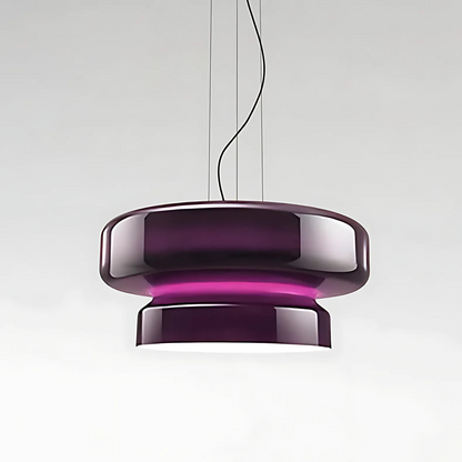 Hanglamp Retro met Tweelaagsig Glazen Kap en Verstelbare Hoogte