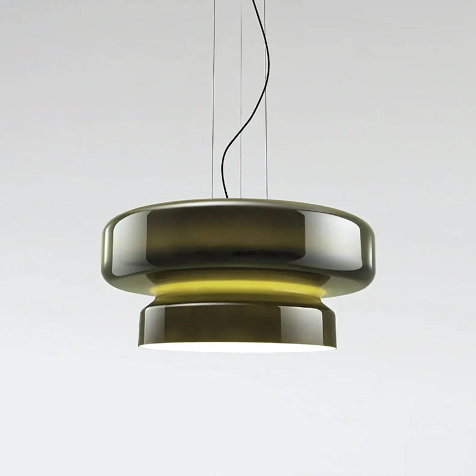 Hanglamp Retro met Tweelaagsig Glazen Kap en Verstelbare Hoogte