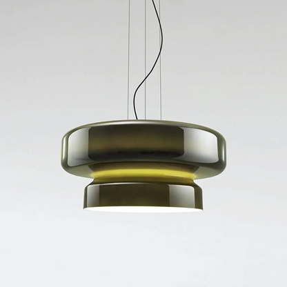 Hanglamp Retro met Tweelaagsig Glazen Kap en Verstelbare Hoogte