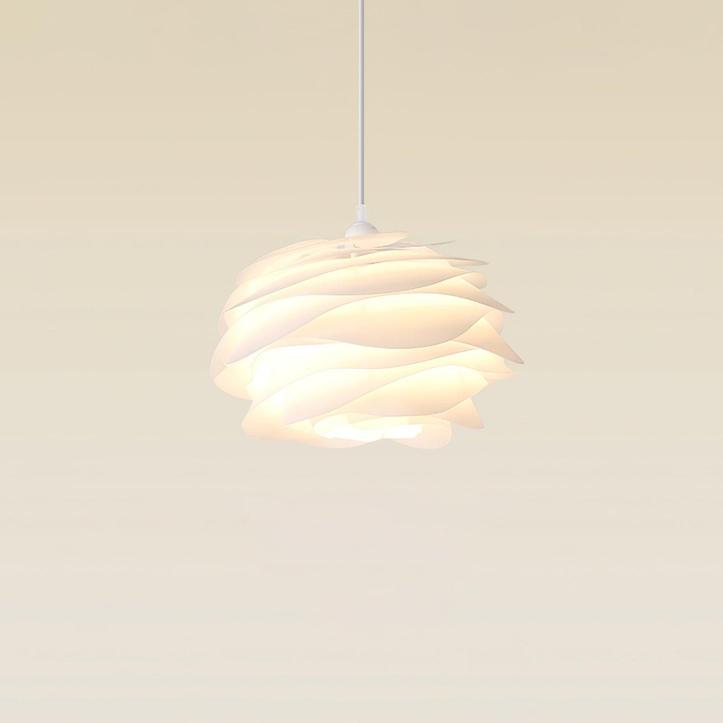 Hanglamp Scandinavisch met Bloemenkap van Gebogen Lamellen