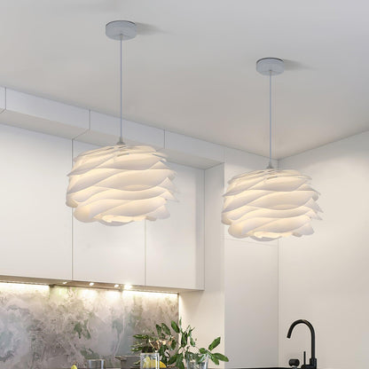 Hanglamp Scandinavisch met Bloemenkap van Gebogen Lamellen
