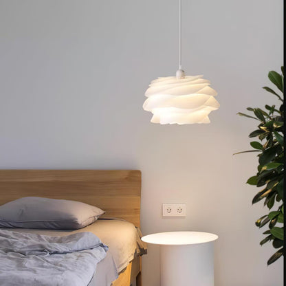 Hanglamp Scandinavisch met Bloemenkap van Gebogen Lamellen