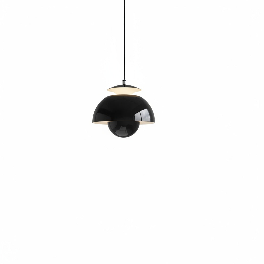 Hanglamp Scandinavisch met Bolkap en Glanzend Koepeldesign